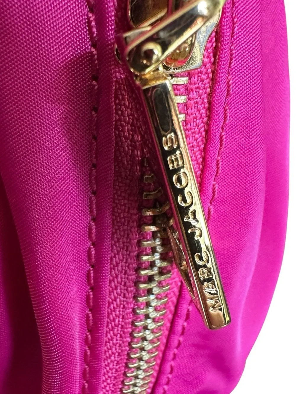 Marc Jacobs Hot Pink Nylon Drawstring Backpack Gold Hardware